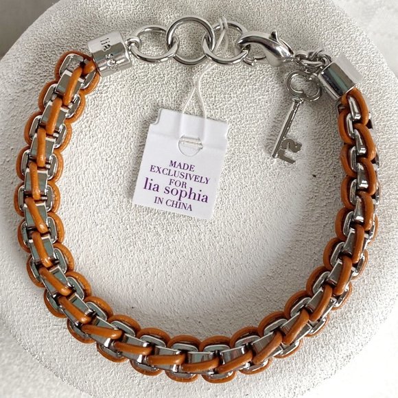 Lia Sophia Jewelry - Lia Sophia Mingle Bracelet Orange NWT NIB Perfect Cond 7.25 - 8 inches